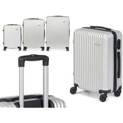 Lot de 3 valises trolley en ABS, légères et résistantes. Conception de ruban.