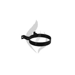 Collier de serrage à vis pour poêle vitrifié noir 150 mm