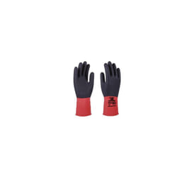 3L - Paquet. 12 gants en latex floqué ecobic br large t.9