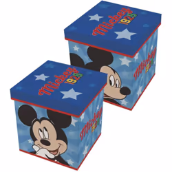 Pouf cube de rangement Mickey 1928 Coloris : Bleu Licence Officielle Disney Ce Pouf cube de rangement Mickey est à la fois jo ...