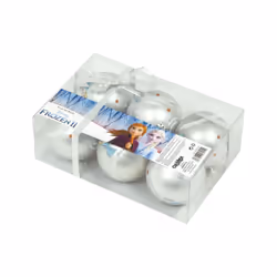 Arditex WD13419, Boules de décoration de noël, Polyéthylène, Argent, 6 pièce(s), Boîte, Chine