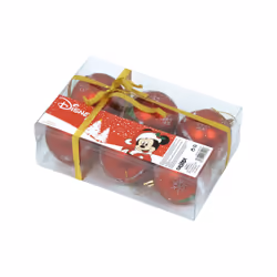 Arditex WD13421, Boules de décoration de noël, Polyéthylène, Multicolore, Rouge, 6 pièce(s), Boîte, Chine