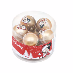 Arditex WD13424, Boules de décoration de noël, Polyéthylène, Or, Multicolore, 10 pièce(s), Boîte, Chine
