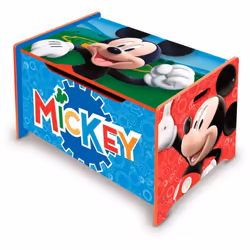 Disney Mickey Coffre à jouets en bois Les enfants pourront utiliser ce joli coffre à jouet pour ranger leurs affaires, peluch ...