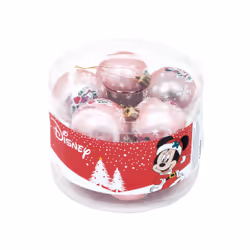 Arditex WD14012, Boules de décoration de noël, Polyéthylène, Multicolore, Rose, 10 pièce(s), Boîte, Chine