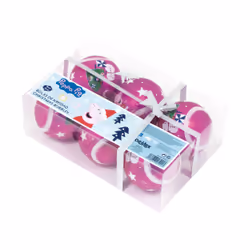 Arditex PP14017, Boules de décoration de noël, Polyéthylène, Multicolore, Rose, 6 pièce(s), Boîte, Chine