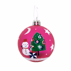 Arditex PP14017 décoration de Noël Boules de décoration de noël Polyéthylène Multicolore, Rose 6 pièce(s)