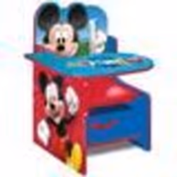 Chaise de Bureau - DISNEY - Mickey Mouse - Rouge - Avec Bac de Rangement Amovible