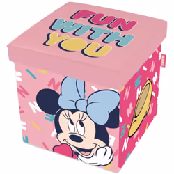 Tabouret de Rangement Disney Minnie - 30x30x30 cm Ce tabouret de rangement Minnie est à la fois joli et pratique pour la cham ...
