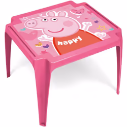 Table en plastique Peppa Pig - 50x55x44 cm Licence : Peppa Pig Personnages : Peppa Pig, Peppa, George Age minimum : 3 ans et  ...