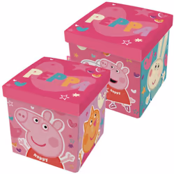 Tabouret de Rangement Peppa Pig - 30x30x30 cm Ce tabouret de rangement Peppa Pig est à la fois joli et pratique pour la chamb ...