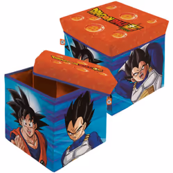Tabouret de rangement - Dragon Ball Z - 30x30x30 cm Licence : Dragon Ball Z Personnages : Son Goku, Vegeta Longueur(cm) : 30  ...