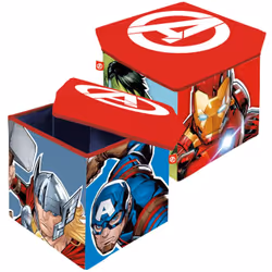 Tabouret de rangement - Avengers - 30x30x30 cm Licence : Marvel Avengers Personnages : Hulk, Captain America, Iron Man et Tho ...