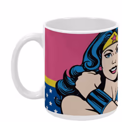 Mug - Visage Wonder Woman - 350ml Illustrés par vos personnages et héros préférés ces mugs sont spécialement adaptés pour les ...