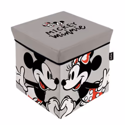 Cube de rangement avec Couvercle - Disney Mickey & Minnie Amoureux - 30x30x30 cm Votre enfant sera ravi de pouvoir utiliser c ...