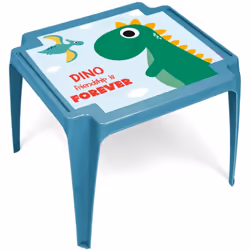 Table en plastique 50x55x44cm de ZASKA-Dino Table en plastique 50x55x44cm. Fabriqué en PP.Décorez votre chambre avec vos pers ...