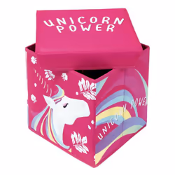 Tabouret de Rangement licorne - 30x30x30 cm Ce tabouret de rangement licorne est à la fois joli et pratique pour la chambre d ...