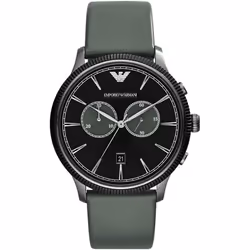 Montre homme - ARMANI - ALPHA AR1794 - Quartz - Analogique - Cuir noir gris argent