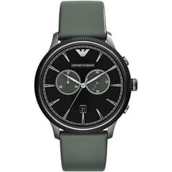 Montre homme - ARMANI - ALPHA AR1794 - Quartz - Analogique - Cuir noir gris argent