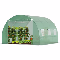 Description générale Notre serre de jardin offre une surface pratique de 9 m² (3x3x2m) pour optimiser la culture de toutes vo ...