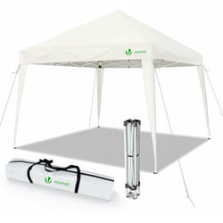 Tonnelle de jardin 3x3m pliable avec sac de transport blanc - Vounot