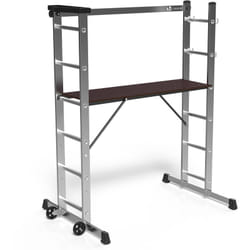 Echafaudage Aluminium Multifonction avec Plateforme de Travail : 120 x 40cm
