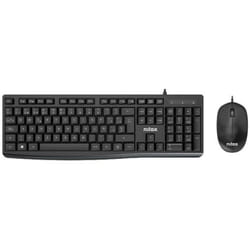 Nilox NXKME0012 clavier Souris incluse USB QWERTY Espagnole Noir