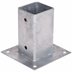 Ancre Métallique Carrée 9x9cm F50003 Faura Et La Partie De Base 15x15cm Avec Deux Trous Traversants Pour Supporter Le Poteau  ...