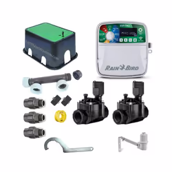 Kit profesional riego automático Rain Bird de 2 zonas 24v para tuberia 32mm Kit de Riego Automático Rain Bird. El sistema de ...
