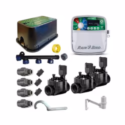 Kit profesional riego automático Rain Bird de 3 zonas 24v para tuberia 32mm Kit de Riego Automático Rain Bird. El sistema de ...