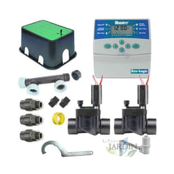 Hunter - Kit d'arrosage automatique professionnel avec 2 zones 24v pour tuyaux de 32mm