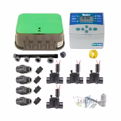 Kit d'arrosage automatique professionnel Hunter avec 4 zones 24v pour tuyaux de 32mm