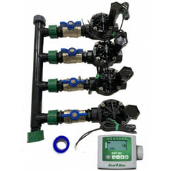 Rain Bird - Système d'arrosage automatique de jardin à 4 zones avec programmateur esp 9V et électrovannes hv 1'' 24v