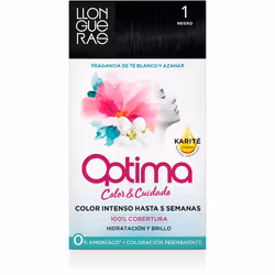 Llongueras Optima 1 Black, Noir, Black, Femmes, Tous types de cheveux, Maintien de la couleur, Nourrissant, Brillant, Beurre  ...