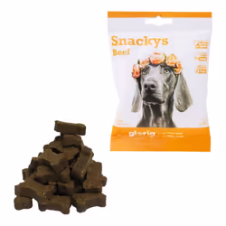 Gloria Snack pour chiens Display Snackys 30 x 75 g Bœuf