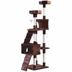Gloria Arbre à chat 50 x 50 x 170 cm Marron Bois Papier Sisal
