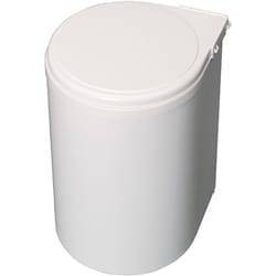 3M - Emuca Bac de recyclage à fixer sur porte de meuble, 1 bac amovible 13 litres, Plastique, Blanc