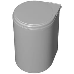 3M - Emuca Bac de recyclage à fixer sur porte de meuble, 1 bac amovible 13 litres Plastique, Gris