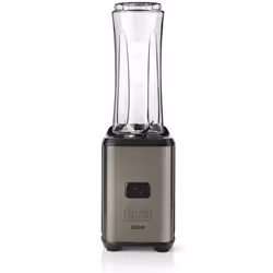 Black & Decker BXJBA350E, Robot mixer, Gris, Transparent, Mélange, 0,6 L, Boutons, Plastique