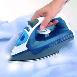 Black & Decker BXIR2200E fer à repasser Fer à vapeur Semelle en acier inoxydable 2200 W Noir, Bleu, Blanc