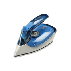 Black & Decker BXIR1000E fer à repasser Fer à vapeur Semelle en acier inoxydable 1000 W Bleu, Blanc