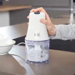 Black & Decker BXCH260E hachoir électrique 0,5 L 260 W Transparent, Blanc