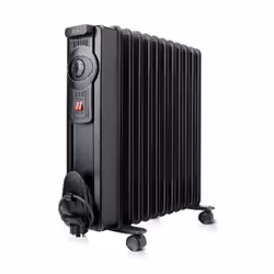 Black &amp; Decker BXRA2000E, Chauffage électrique à bain d’huile, Intérieure, Sol, Noir, 2000 W, 585 mm