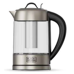 Black & Decker BXKE2205E bouilloire 1,7 L 2200 W Noir, Acier inoxydable, Transparent