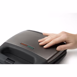 Black & Decker BXSA751E gaufrier et appareil à croque-monsieur 750 W Noir, Métallique