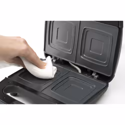 Black & Decker BXSA751E gaufrier et appareil à croque-monsieur 750 W Noir, Métallique - Vue supplémentaire 5