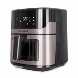 Black & Decker BXAF6500E Unique 6,5 L Autonome 1600 W Friteuse sans huile Noir, Gris
