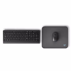 Energy Sistem Office Wireless Set 3 Silent, Taille réelle (100 %), RF sans fil, Clavier à membrane, QWERTY, Noir, Souris incl ...