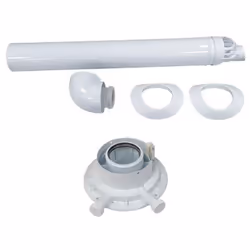 Kit de sortie amélioré avec prises pour les chaudières à condensation Saunier Duval Kit de sortie horizontale des fumées 100/ ...