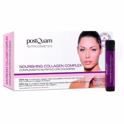 PostQuam Nourishing Collagen Complex 10 x 25ml, Prêt à boire, Collagène hydrolysé, Vitamine B2, Vitamine B5, Vitamine B6, Vit ...